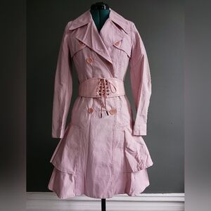 Jean Paul Gaultier Pink Trench Coat, Vintage ,size 40